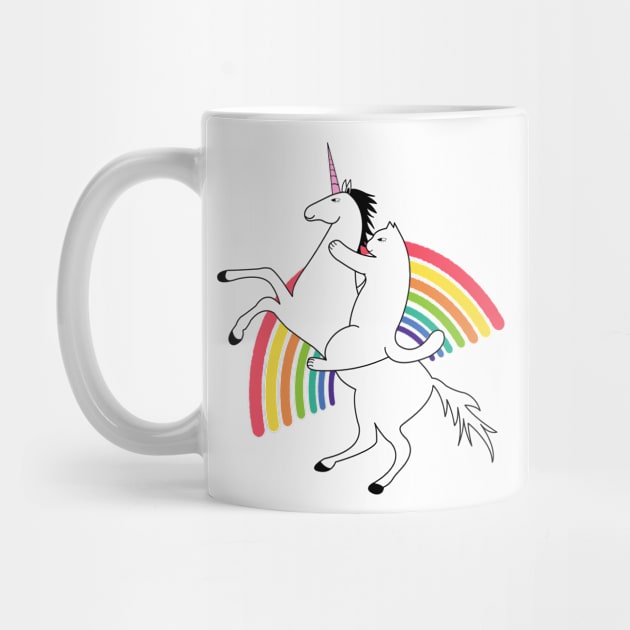 unicorn and cat funny imagination by teemarket